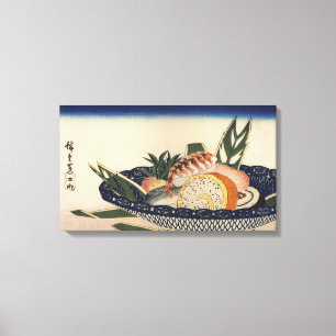 江戸前寿司, 広重 Sushi Bowl, Hiroshige, Ukiyo-e Canvas Print