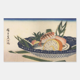 江戸前寿司, 広重 Sushi Bowl, Hiroshige, Ukiyoe Sticker