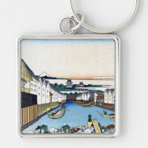 江戸日本橋, 北斎 View Mt.Fuji from Nihonbashi, Hokusai Keychain