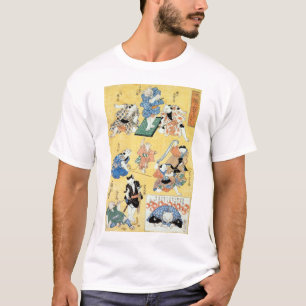 流行猫の狂言づくし, 国芳 Actors of The Cat, Kuniyoshi, Ukiyoe T-Shirt
