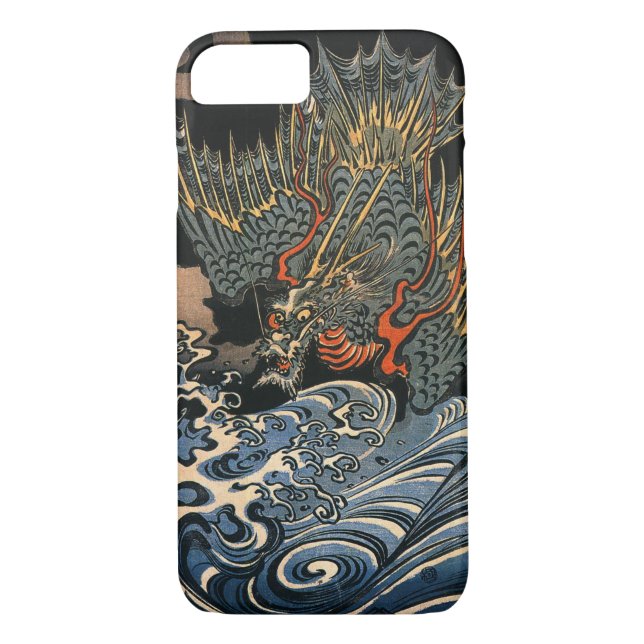 海龍, 国芳, Sea Dragon, Kuniyoshi, Ukiyo-e Case-Mate iPhone Case (Back)