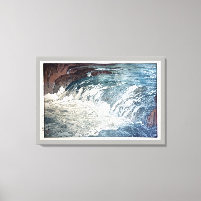 渓流, Rapids, Hiroshi Yoshida, Woodcut Canvas Print (Front)