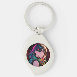 煌霞の少女【Radiant Haze Girl】セラミックタイル Keychain
