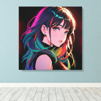 煌霞の少女【Radiant Haze Girl】  Canvas Print