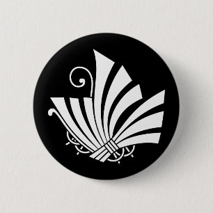 熨斗蝶 2 INCH ROUND BUTTON