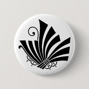 熨斗蝶 2 INCH ROUND BUTTON