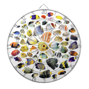 熱帯の海水魚のダーツボード DARTBOARD