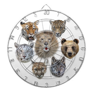 猛獣の顔のダーツボード DARTBOARD
