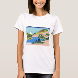 相州箱根湖水, 北斎 View Mt.Fuji from Hakone, Hokusai T-Shirt