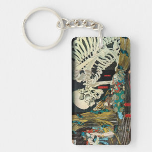 相馬の古内裏,国芳 Skeleton manipulated by Witch, Kuniyoshi Keychain