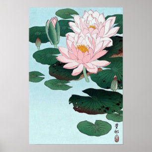 睡蓮, 古邨 Water Lily, Koson, Ukiyo-e Poster
