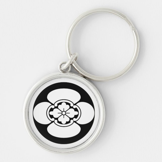 石持ち地抜き木瓜 KEYCHAIN (Front)
