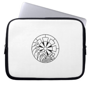 石持ち地抜き浪に源氏車 LAPTOP SLEEVE
