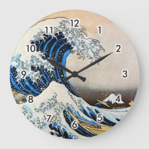 神奈川沖浪裏, 北斎 Great Wave, Hokusai, Uk Large Clock