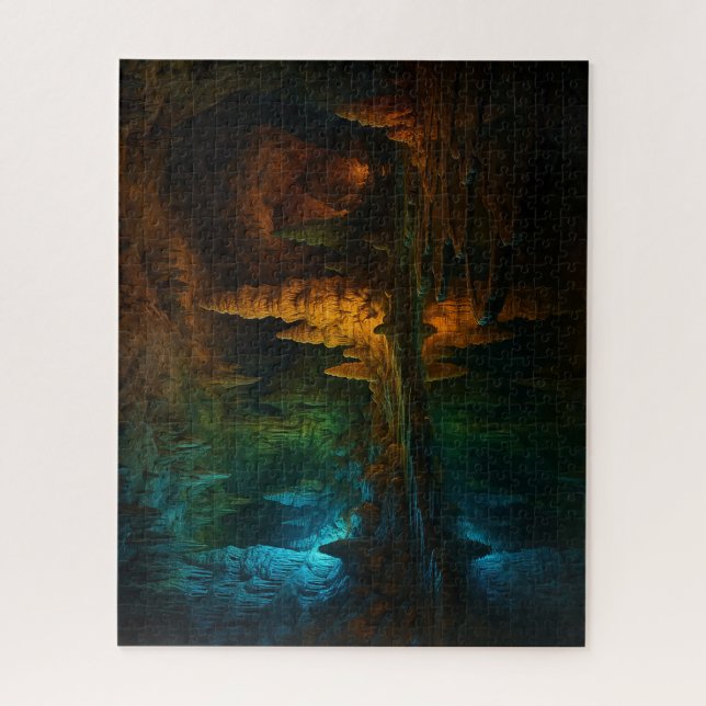 秋芳洞の幻想風景 / Fantastical View of Akiyoshido Cave Jigsaw Puzzle (Vertical)