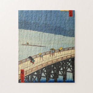 突然の雨, 広重 Sudden Rain, Hiroshige, Ukiyo-e Jigsaw Puzzle
