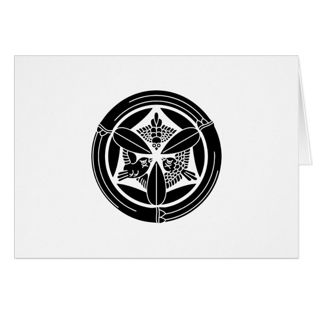 竹の丸に三羽雀 (Devant horizontal)