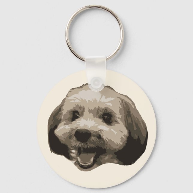 笑顔の犬のキーホルダー KEYCHAIN (Front)