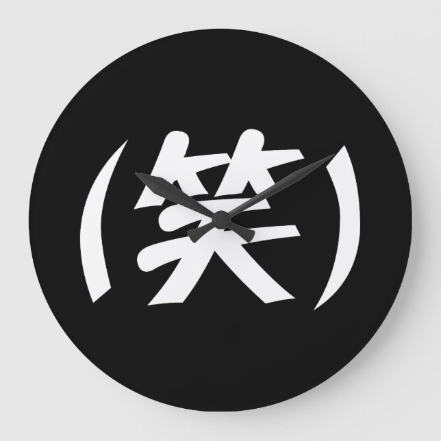 (笑) LOL Japanese Slang Large Clock (Front)