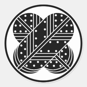 糸輪に斑いり違い鷹の羽 CLASSIC ROUND STICKER