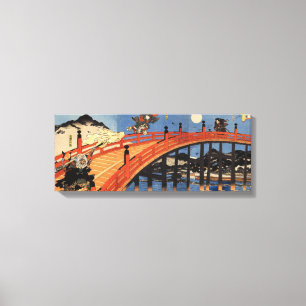 義経と弁慶, 国芳, Yoshitsune & Benkei, Kuniyoshi, Ukiyo-e Canvas Print