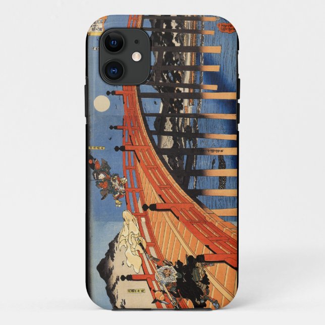 義経と弁慶, 国芳, Yoshitsune & Benkei, Kuniyoshi, Ukiyo-e Case-Mate iPhone Case (Back)