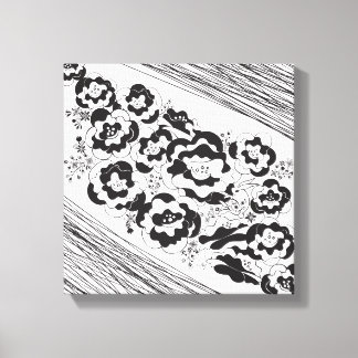 花うさぎ03。〜Flowers with rabbit 03〜 Canvas Print