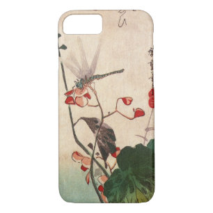 花にトンボ, 広重 Dragonfly and Flower, Hiroshige, Ukiyo-e iPhone 8/7 Case