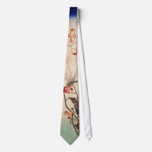 花にトンボ, 広重 Dragonfly and Flower, Hiroshige, Ukiyo-e Tie