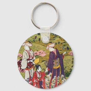 花見（三）, 清長  Flower Viewing(3), Kiyonaga, Ukiyo-e Keychain