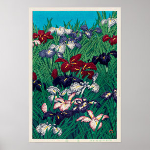 菖蒲, Iris, Hasui Kawase, Woodcut Poster