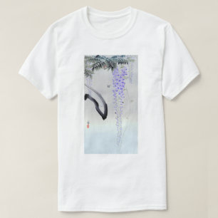 藤の花, 古邨 Flowering Wisteria, Ohara Koson, Woodcut T-Shirt