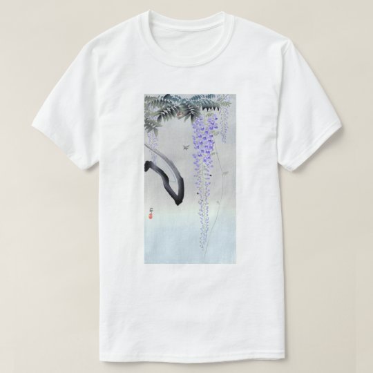 藤の花, 古邨 Flowering Wisteria, Ohara Koson, Woodcut T-Shirt
