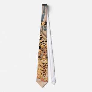 虎図, 国芳 Tiger, Kuniyoshi Tie