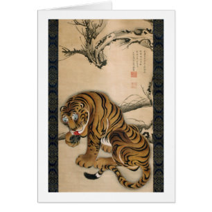 虎 図, 若 冲 Tiger, Jakuchu