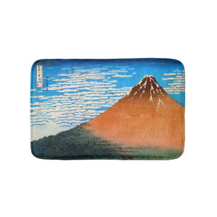 赤富士, 北斎 Red Mount Fuji, Hokusai, Ukiyo-e Bath Mat