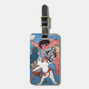 金太郎と動物,国芳 Kintaro & Animals, Kuniyoshi, Ukiyo-e Luggage Tag