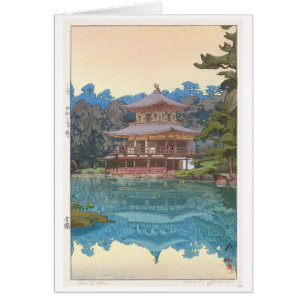 金閣寺, Kinkaku-ji, Hiroshi Yoshida, Woodcut