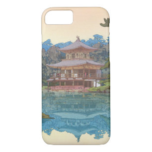 金閣寺, Kinkaku-ji, Hiroshi Yoshida, Woodcut iPhone 8/7 Case