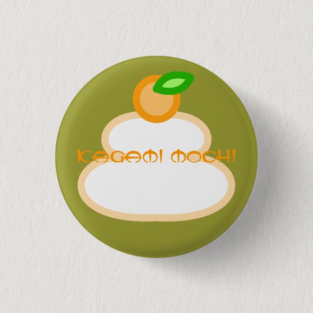 鏡餅(kagami mochi) 1 inch round button (Front)