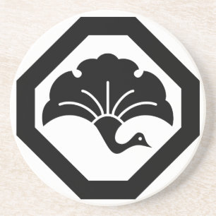 隅切り角に銀杏鶴 COASTER