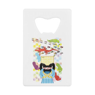 雑巾がけと足跡(リメイク) CREDIT CARD BOTTLE OPENER