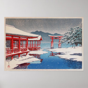 雪の宮島, Miyajima Shrine in Snow, Hasui Kawase Poster
