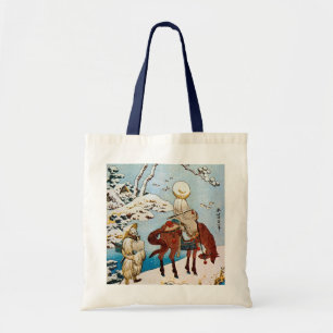 雪の旅人, 北斎 Travelers in Snow, Hokusai, U Tote Bag