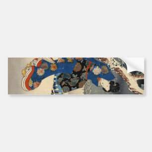 雪の芸者, 豊国 Geisya in Snow, Toyokuni, Ukiyo-e Bumper Sticker