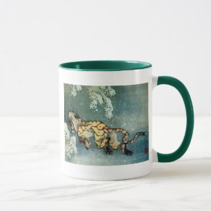 雪中虎図, 北斎 Tiger in the Snow, Hokusai Mug