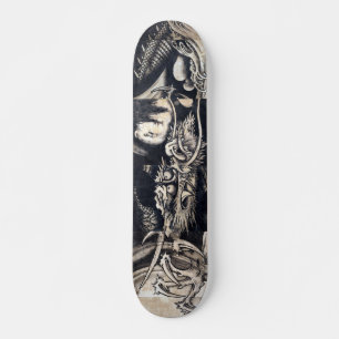 雲龍図, 曾我蕭白 Dragon with Cloud, Sumi-e Skateboard
