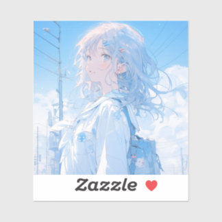 青と夏/Blue and Summer | 東京娘 GenerartiveAI シール