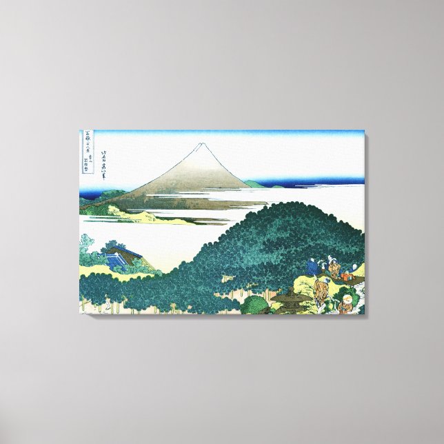 青山円座松, 北斎 View Mt.Fuji from Aoyama, Hokusai Canvas Print (Front)