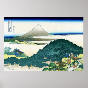 青山円座松, 北斎 View Mt.Fuji from Aoyama,  Poster